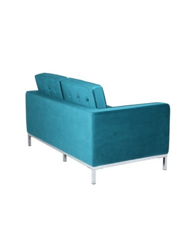 Sofá ARLES, 2 plazas, tejido velvet turquesa