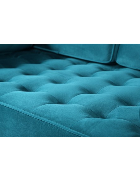 Sofá ARLES, 2 plazas, tejido velvet turquesa