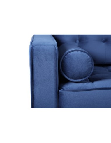 Sofá ARLES, 3 plazas, tejido velvet azul