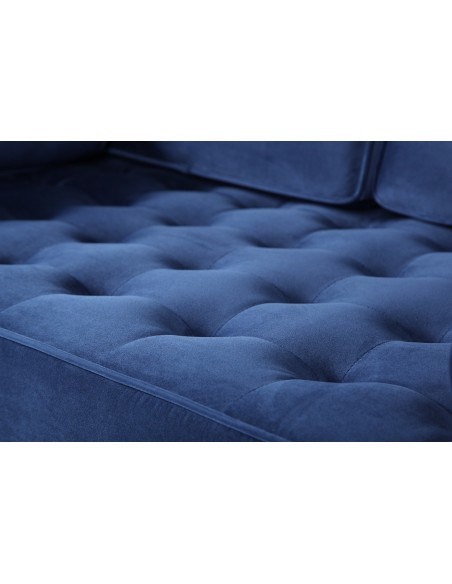 Sofá ARLES, 3 plazas, tejido velvet azul