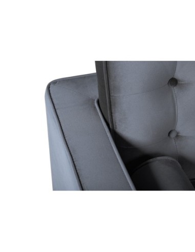 Sofá ARLES, 3 plazas, tejido velvet gris