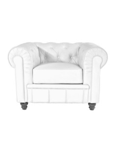 Sillón CHESTER NEW, similpiel blanca 2