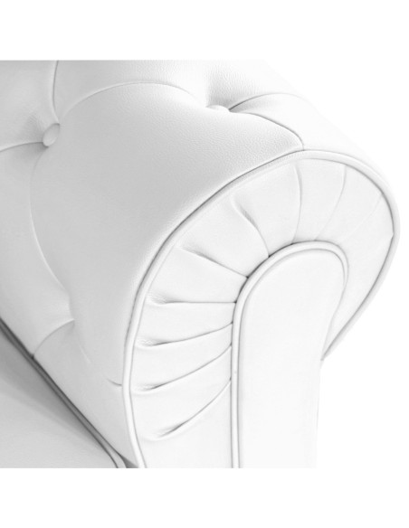 Sillón CHESTER NEW, similpiel blanca