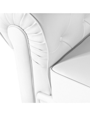 Sillón CHESTER NEW, similpiel blanca