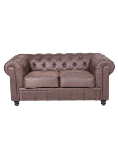 Sofá CHESTER NEW, 2 plazas, similpiel vintage