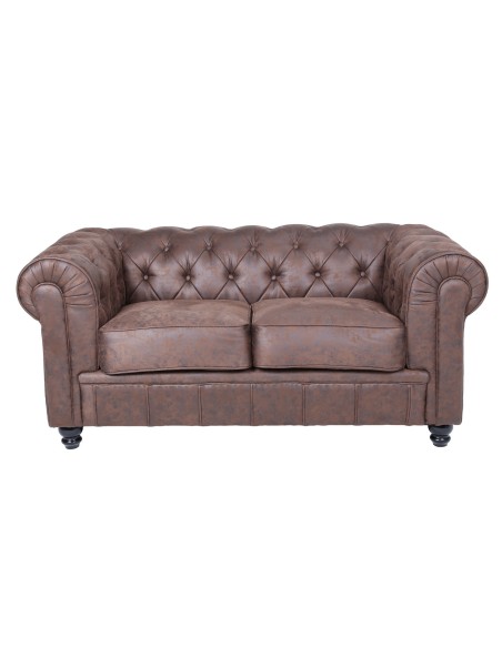 Sofá CHESTER NEW, 2 plazas, similpiel vintage