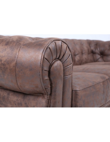 Sofá CHESTER NEW, 2 plazas, similpiel vintage