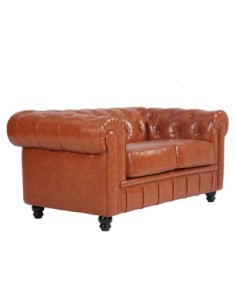 Sofá CHESTER NEW, 2 plazas, similpiel cuero vintage
