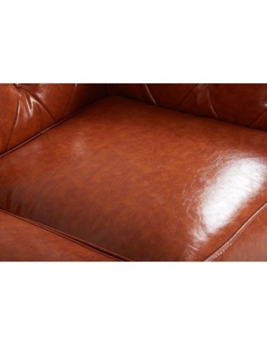 Sofá CHESTER NEW, 2 plazas, similpiel cuero vintage