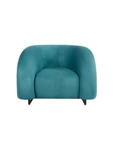 Sillón KARLOVY, tapizado velvet turquesa