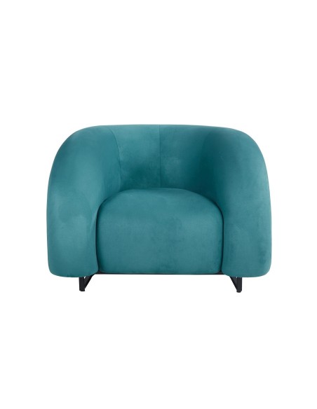 Sillón KARLOVY, tapizado velvet turquesa