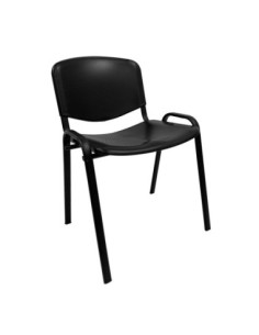 Silla NIZA, chasis negro y plástico negro
