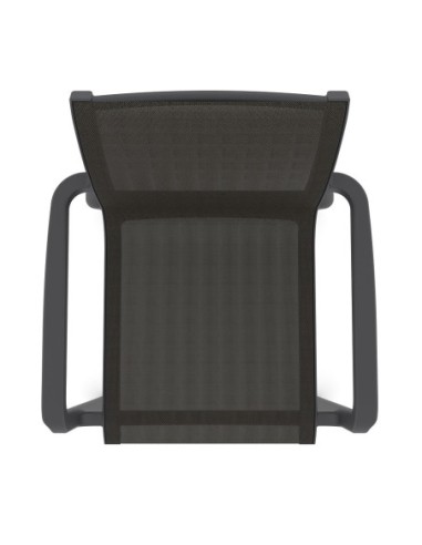 Sillón NEPTUNO, apilable, polipropileno y batyline antracita