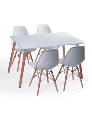 Mesa NURY, madera, tapa lacada blanca, 120 x 80 cms