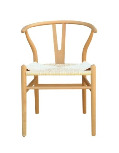 Silla WISH, madera de haya, natural, fibra trenzada