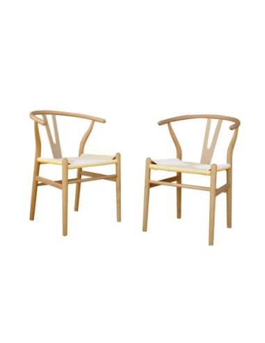 Silla WISH, madera de haya, natural, fibra trenzada