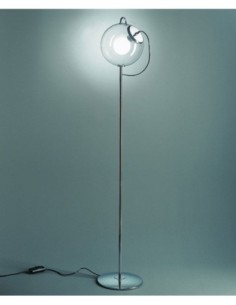 Lámpara MAGA, pie salón, tulipa cristal