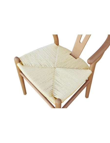 Silla WISH, madera de haya, natural, fibra trenzada