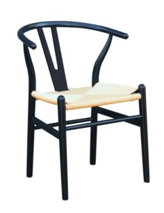 Silla WISH, madera de haya, negro, fibra trenzada 2