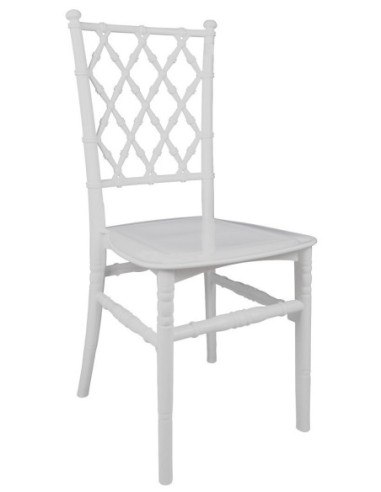 Silla TRENZA, apilable, polipropileno blanco
