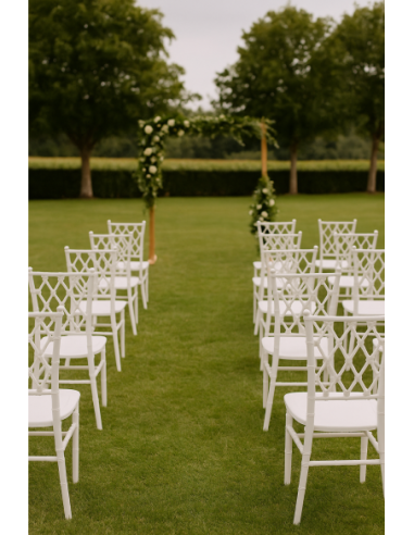 Silla TRENZA, apilable, polipropileno blanco