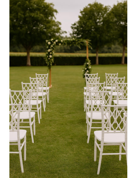 Silla TRENZA, apilable, polipropileno blanco