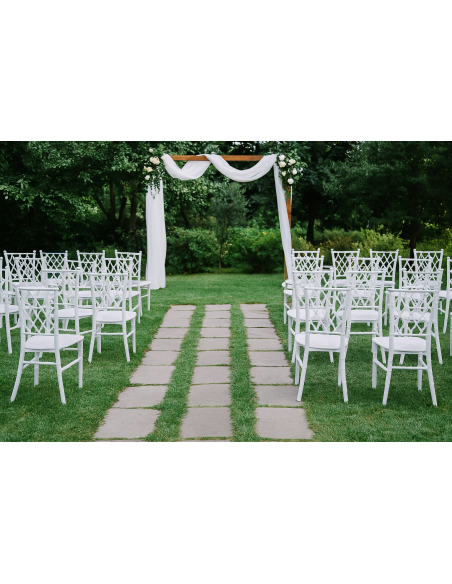 Silla TRENZA, apilable, polipropileno blanco