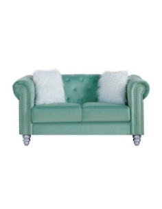 Sofá CHESTER STYLE, 2 plazas, tapizado velvet verde agua 58 2