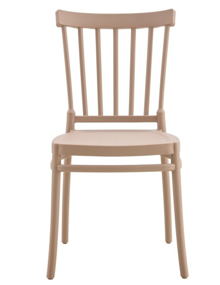 Silla MILOS NEW, apilable, tratamiento anti UV, polipropileno tórtora