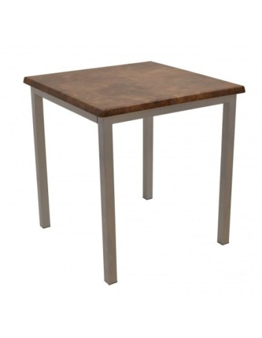 Base de mesa LIRIO, metal, gris plata, 65 x 65 cms, altura 72 cms, para tableros de 70 x 70 cms