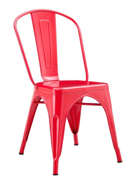 Silla TOL EK LIMITED, acero, rojo