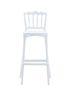 Taburete WEDDING, tratamiento anti UV, polipropileno blanco 2
