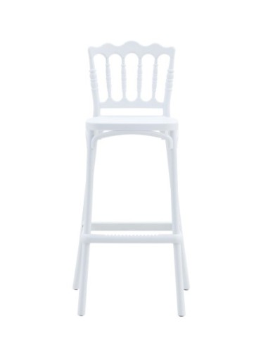 Taburete WEDDING, tratamiento anti UV, polipropileno blanco