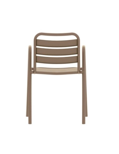 Sillón TROPICANA, apilable, polipropileno marrón light