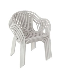 Sillón AMALFI, apilable, polipropileno gris pálido 2