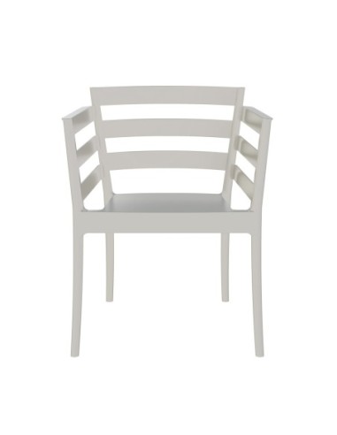 Sillón SALERNO, apilable, polipropileno gris pálido