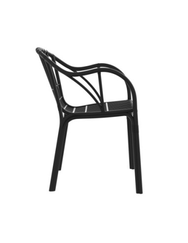 Sillón AMALFI, apilable, polipropileno antracita