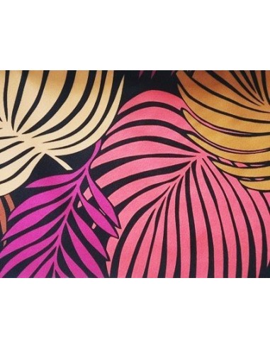 Taburete HORUS NEW, metal, tapizado velvet amarillo con trasera floral a juego