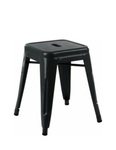 Taburete TOL EK LIMITED 46, bajo, acero, negro
