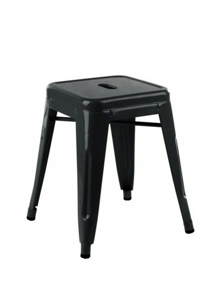 Taburete TOL EK LIMITED 46, bajo, acero, negro