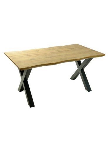 Mesa LERMA 160, metal, negro, tapa DM bilaminado 160 x 90 cms