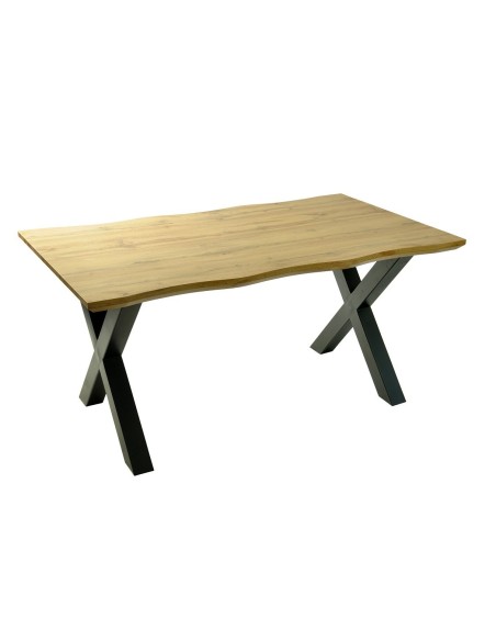 Mesa LERMA 160, metal, negro, tapa DM bilaminado 160 x 90 cms
