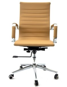 Sillón de oficina OLIVER, giratorio, regulación de altura, basculante profundo, similpiel marrón claro 2