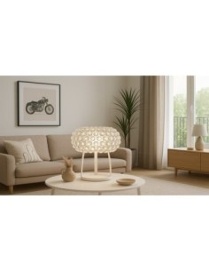 Lámpara ITALICA 50, sobremesa, acrílica, transparente, 50 cms de diámetro