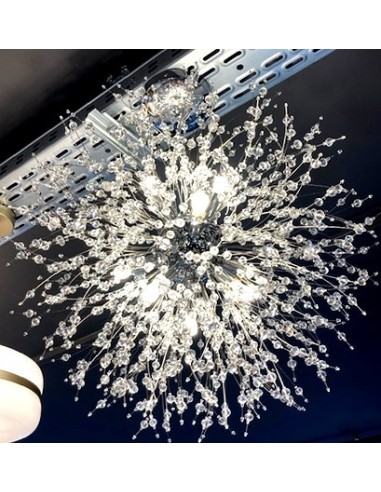 Lámpara FORNAX, colgante, metal, cristal