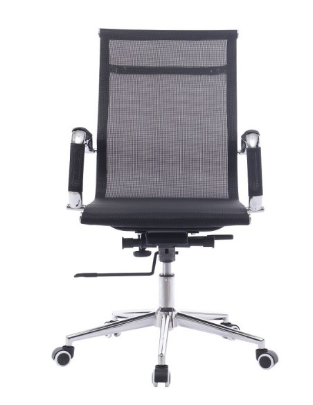 Sillón de oficina IGOR, giratorio, regulación de altura, basculante profundo, malla negra