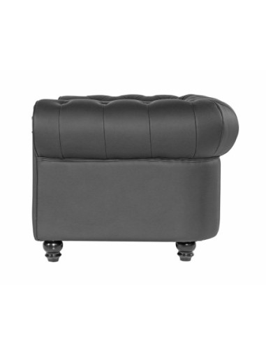 Sillón CHESTER NEW, similpiel negra
