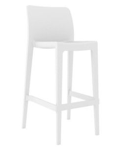 Taburete LITORAL, apilable, polipropileno blanco