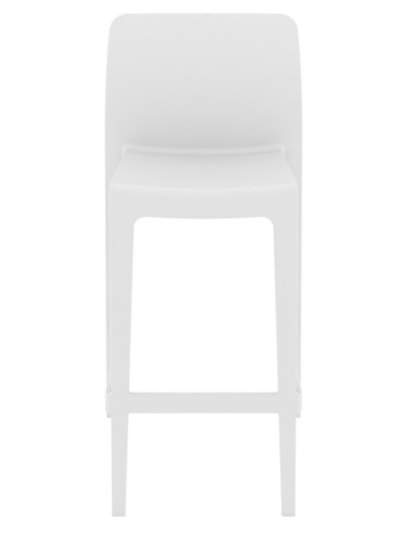 Taburete LITORAL, apilable, polipropileno blanco
