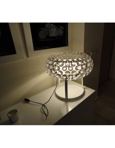 Lámpara ITALICA 50, sobremesa, acrílica, transparente, 50 cms de diámetro